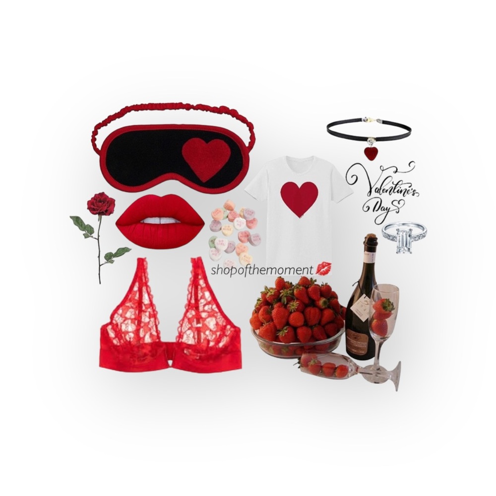 new Mimi Holliday ❤︎ Poison Ivy V Plunge ❤︎ Heart Shaped Lace Bra ❤︎ Scarlet Red